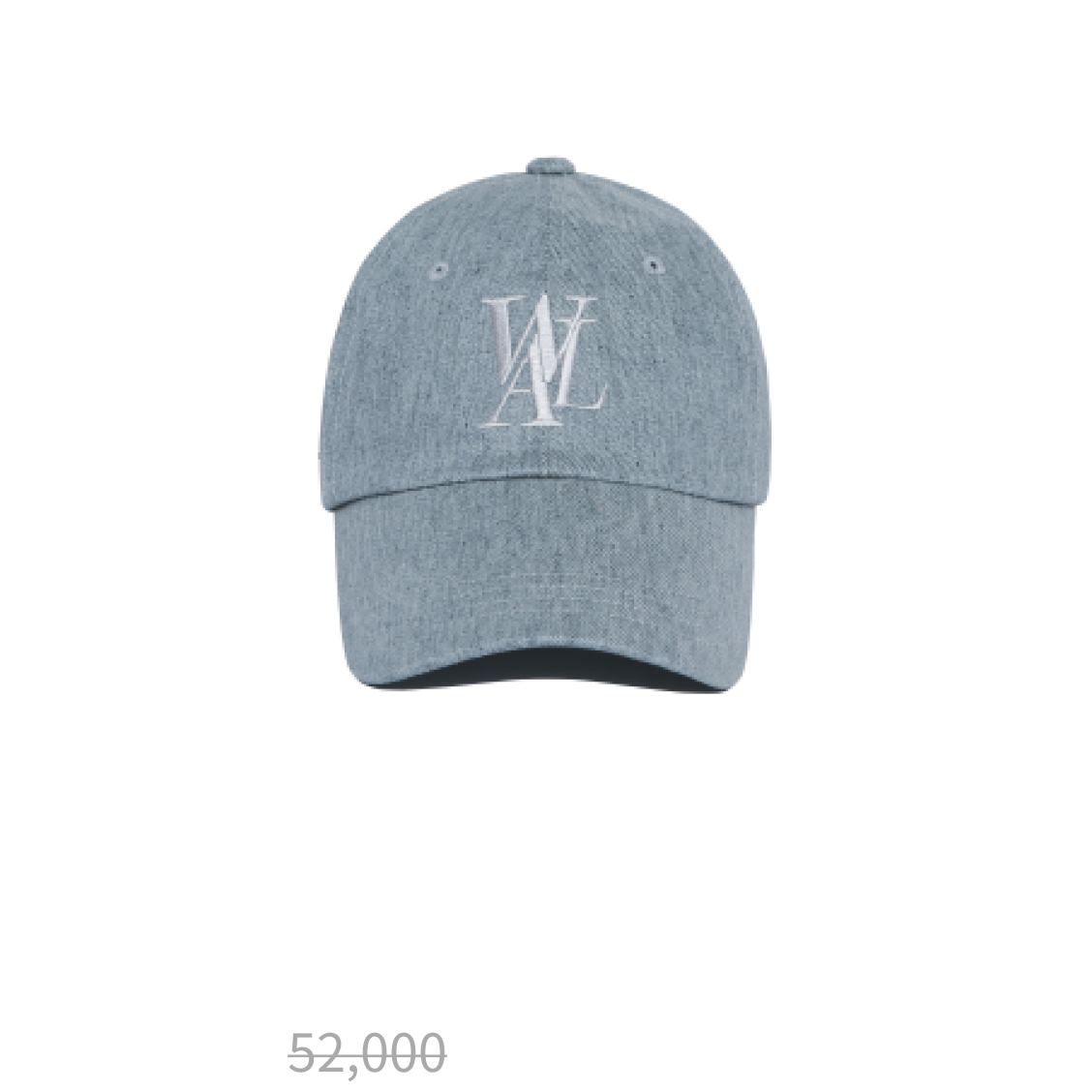 Signature coating denim ball cap - LIGHT INDIGO
