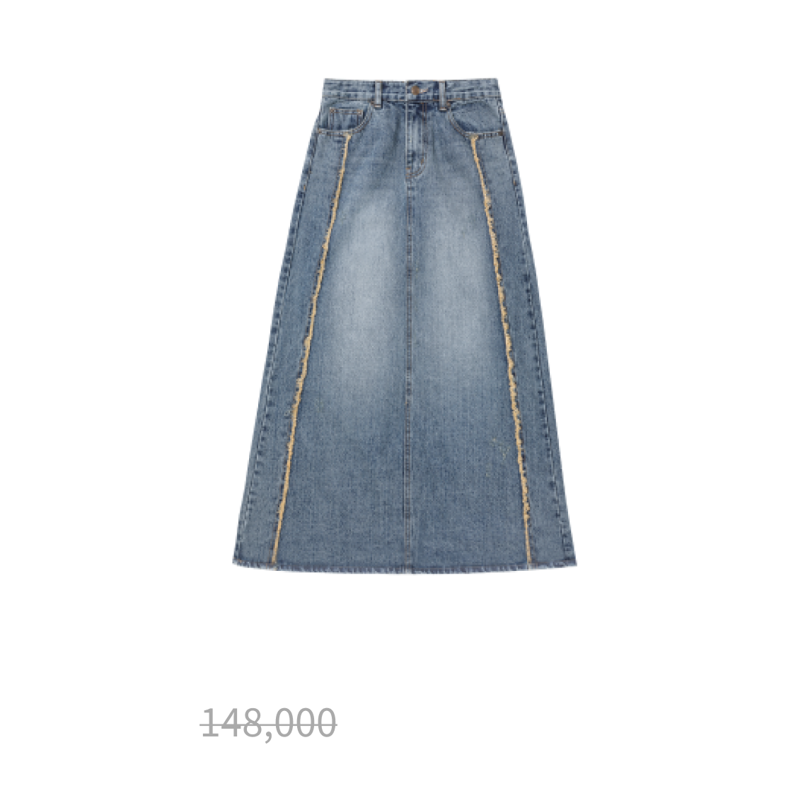 Tin denim maxi skirt - INDIGO