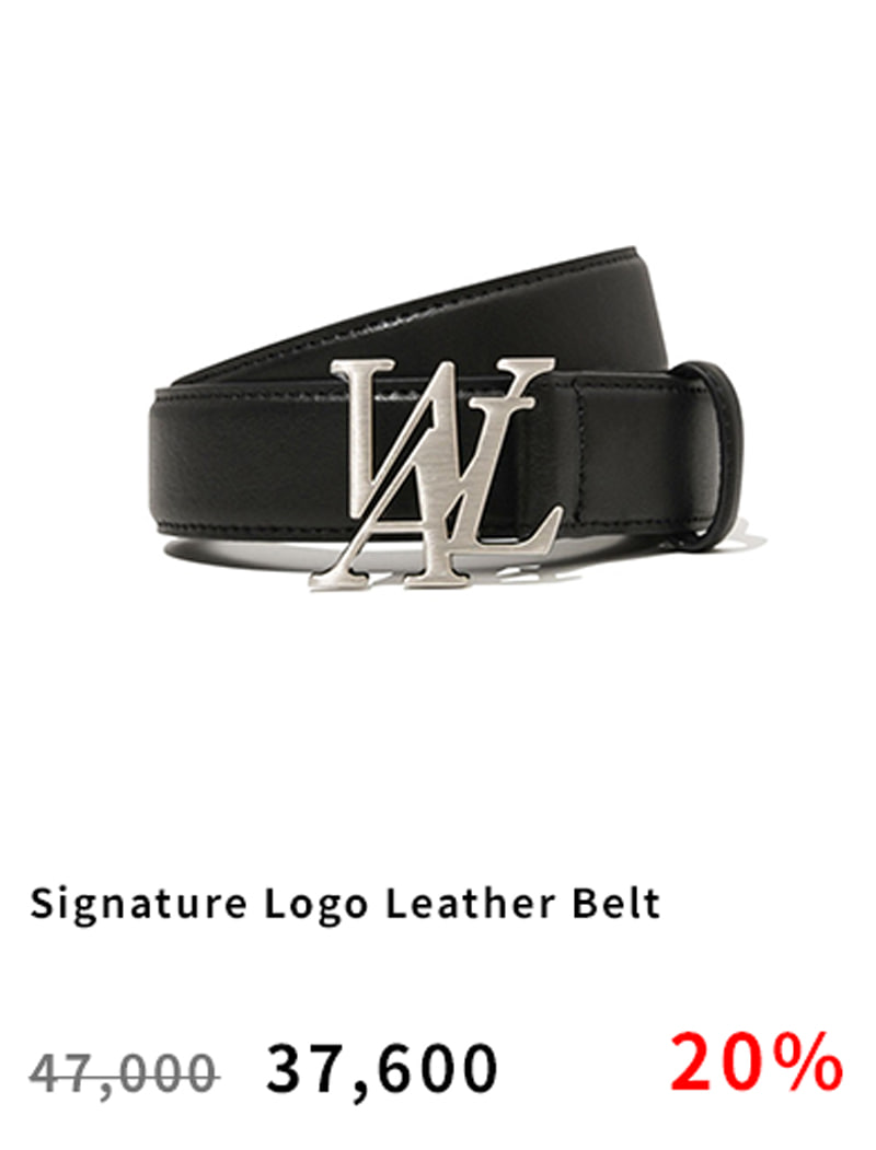 Signature Logo Leather Belt