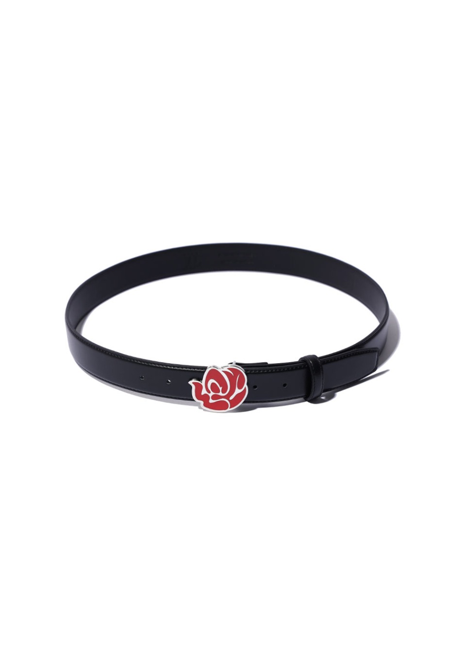 ROSE symbol leather belt - RED