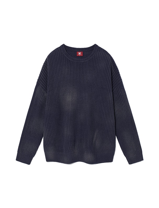 Natural spray over fit knit - NAVY