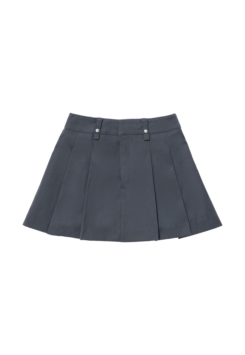 Pleats mini skirt - CHARCOAL GREY