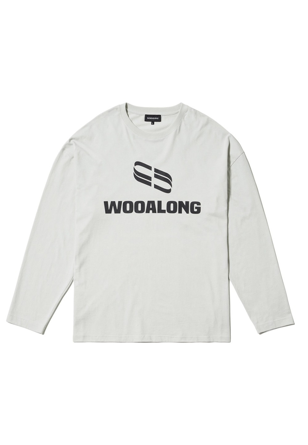 Spin logo over fit long sleeve - LIGHT GREY